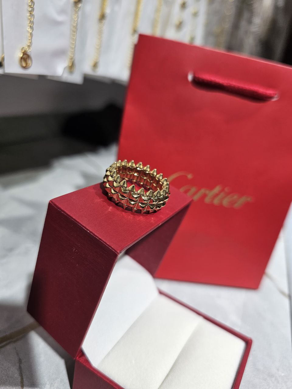 Bague en acier cartier clash double.