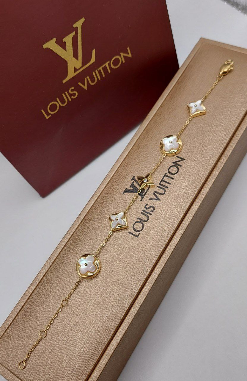 Ensemble femme acier doré LOUIS VUITTON Collier & Gourmet