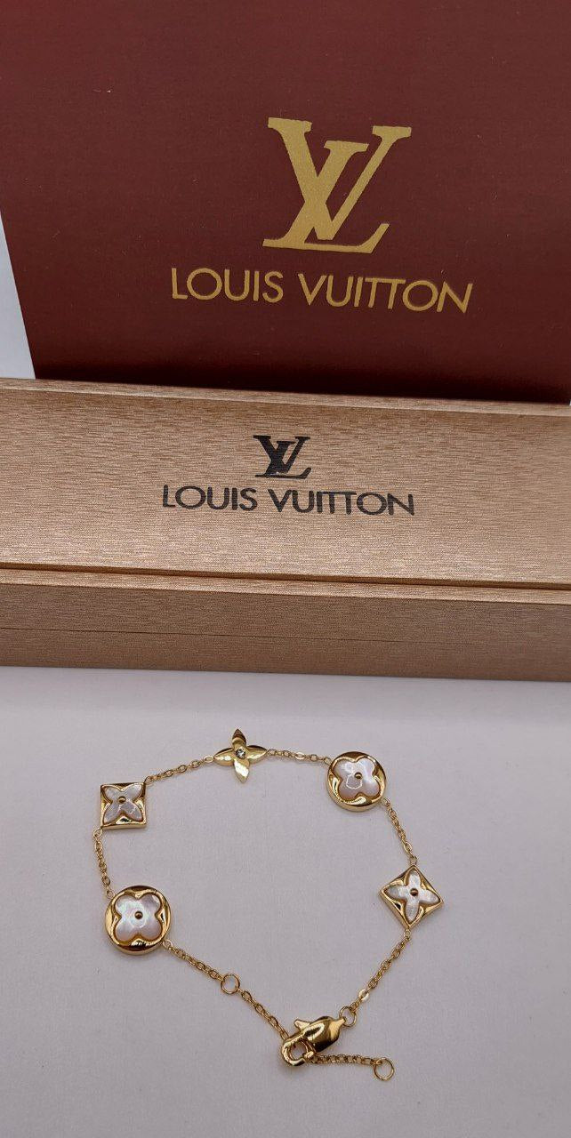 Ensemble femme acier doré LOUIS VUITTON Collier & Gourmet