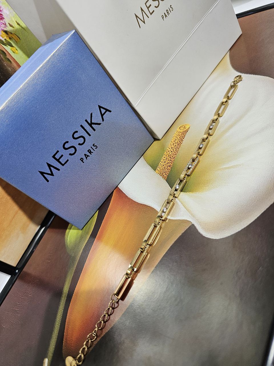 Gourmet femme acier doré MESSIKA