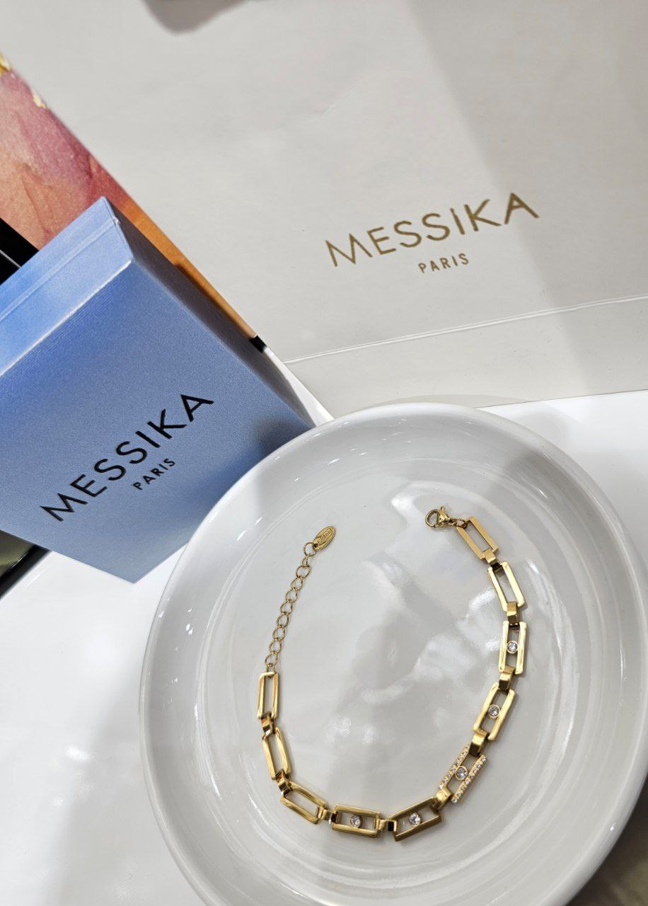 Gourmet femme acier doré MESSIKA